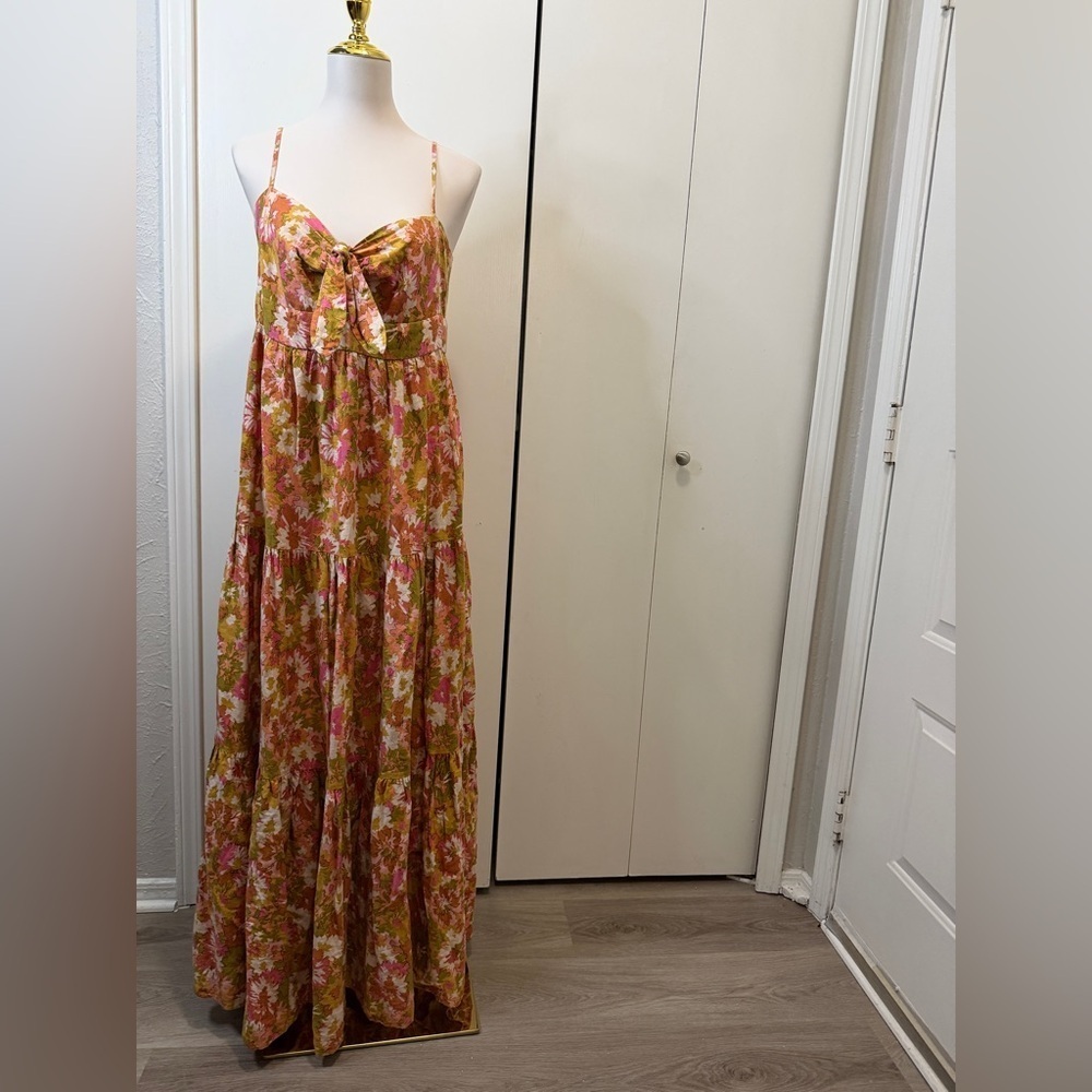 House of Harlow 1960 Pink and Green Floral Dress